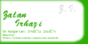 zalan irhazi business card